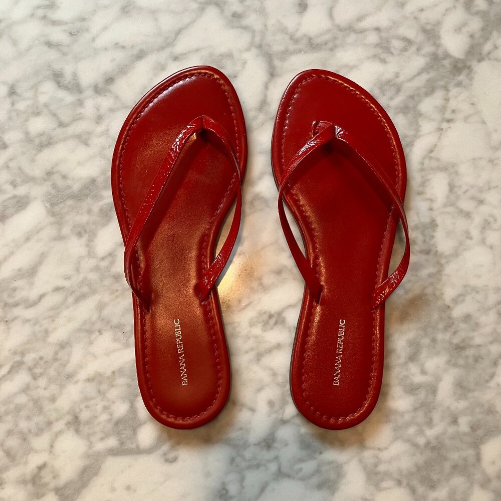 Banana Republic Red Flip Flop, Size 9